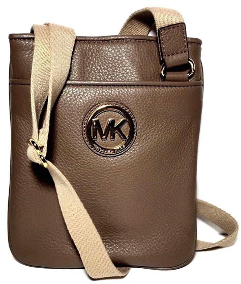 michael kors dark dune crossbody|Michael Kors MK Fulton Leather Crossbody Bag Messenger In .